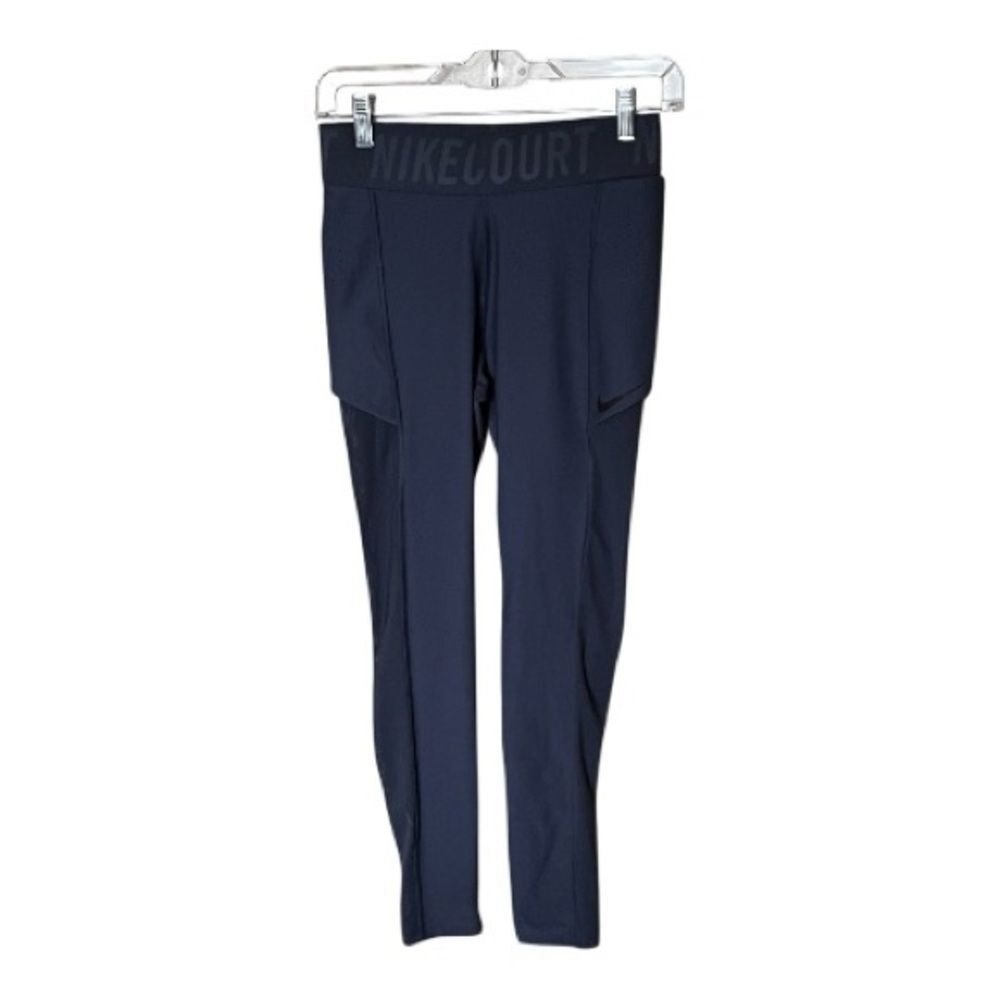 Nike Dri-Fit Court Blue Leggings Tights with Pockets 857861-471 Size Small